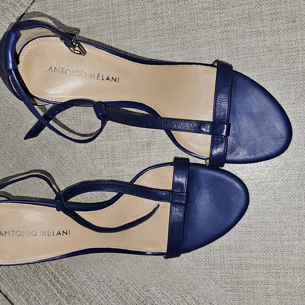 Antonio Melani Blue Minimalist Sandals size 9.5 M